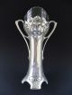 Wmf Jugendstil Vase Floral Art Nouveau Versilbert Kristall Glas Vegetabil No.  1 1890-1919, Jugendstil Bild 2