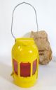 Feuerhand Kerzenlampe Gelbe Signallampe Inkl.  Kerze Gefertigt nach 1945 Bild 1