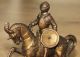 Alte Metallguss Bronze Figur - Kreuz Ritter Auf Pferd Def. ,  Holzsockel - 2,  8 Kg Metallobjekte Bild 1