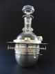 Jugendstil Spirituosen Karaffe KÜhler Cooler Art Nouveau Decanter Floral Glas 1890-1919, Jugendstil Bild 2