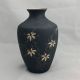 Vintage Keramik Vase Schwarz Matt Blütendekor Handarbeit Tolle Form Höhe 22,  5cm Nach Stil & Epoche Bild 6