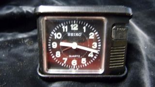Vintage Seiko Reisewecker Japan - Im Case - Batterie Uhrwerk Bild