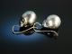 Black Pearls Ohrringe Schwarze Tahiti Zucht Perlen Tropfen Weiss Gold 585 Schmuck & Accessoires Bild 2