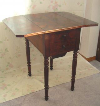Antik Pembroke Tisch Klapptisch Wurzelholz Louis - Philippe Frankreich Shabby Chic Bild