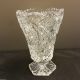Vase Blumenvase Bleikristall Fußvase Vintage Design Sternschliff 20cm H.  1,  4kg Kristall Bild 3