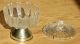 Antike Zuckerdose - Kristall - Glas,  Versilberter Fuß - 12x14 Cm - Ansehen Lohnt Kristall Bild 1