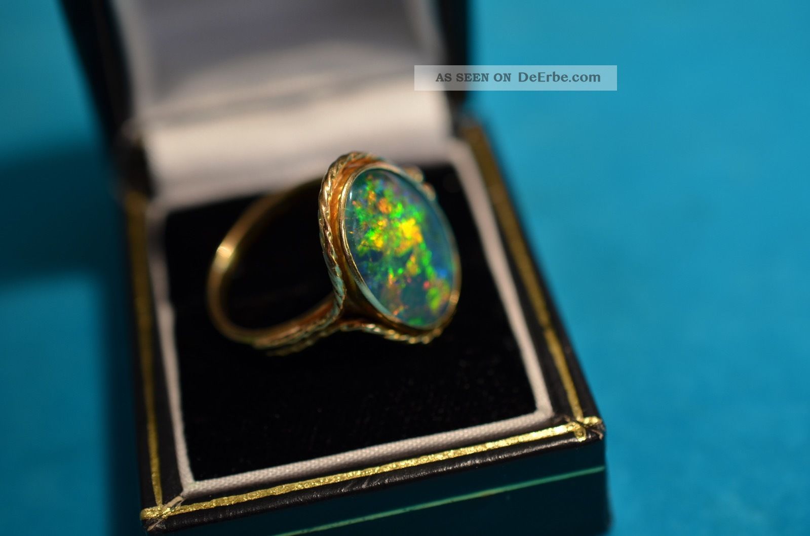 Schöner Opal Triplette Damenring Gold 750 Ringe Bild