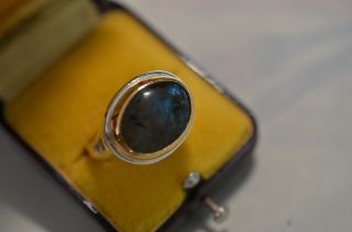 Schöner Alter Opal Damenring Silber 925/gold 750 Bild