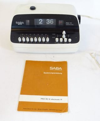 Vintage Saba Pro Rc11 Electronic Klappzahlenwecker Radio Bild