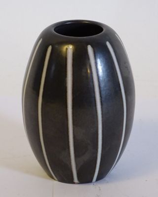 Van Daalen Studio Design Mid Century Schwarz Weiße Keramik Vase Bild