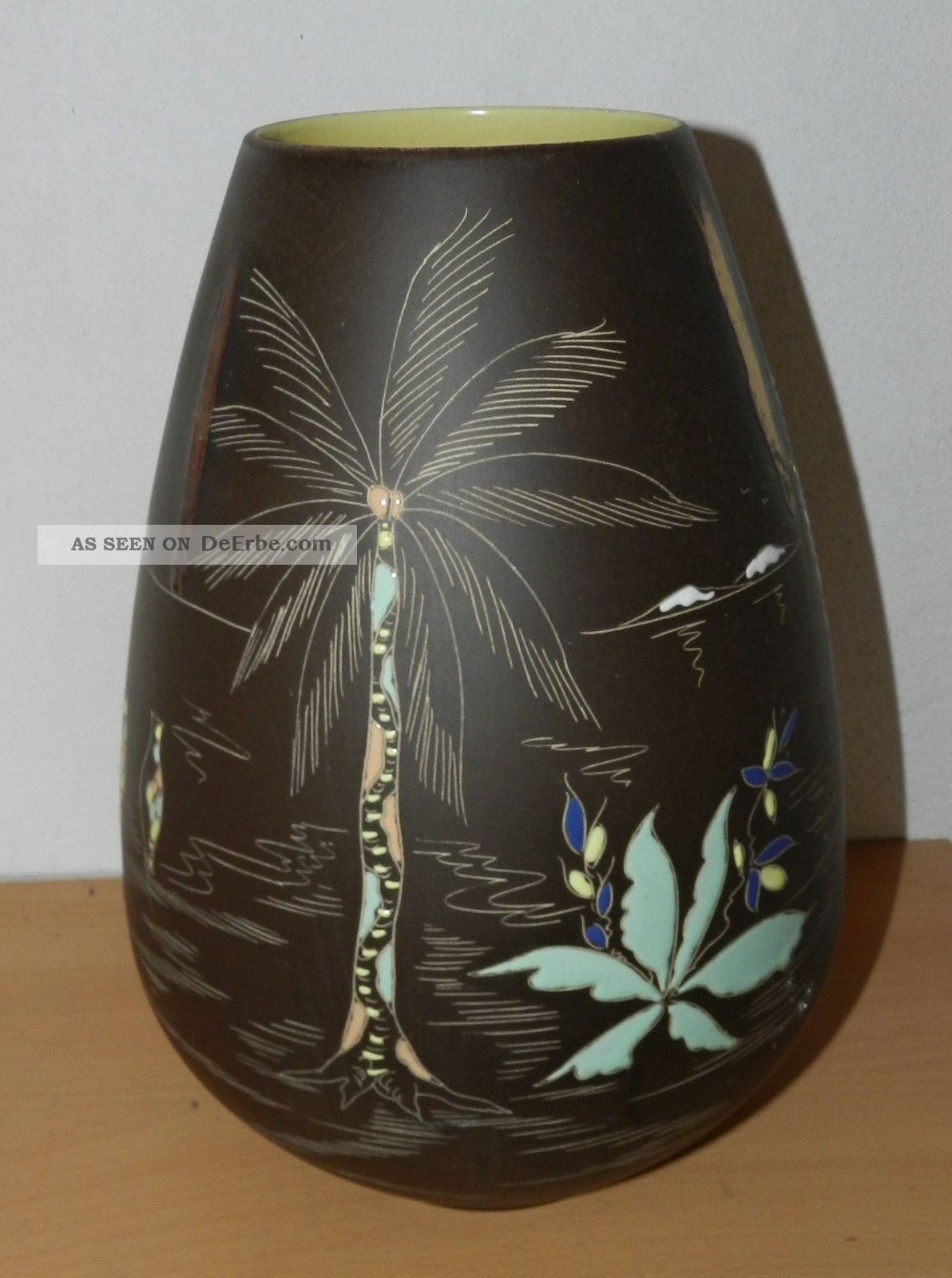 Alte Vase Keramik Tonvase Krug Handgefertigt,  Handbemalt Nach Form & Funktion Bild