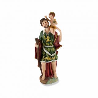 Heiliger Christophorus Mit Kind Statue Polyresin 30 Cm Bild