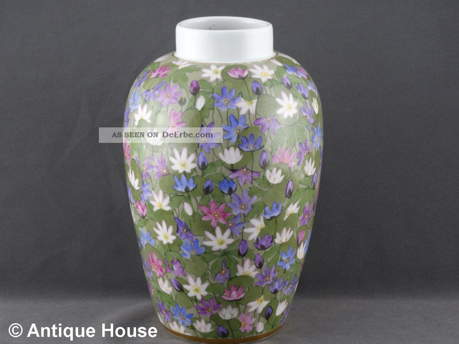 Nymphenburg Alte Vase Jugendstil Handgemalt Signiert R.  Sieck Nach Marke & Herkunft Bild