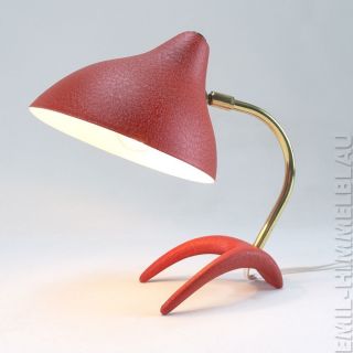 Louis Kalff KrÄhenfuss Tischlampe 50s Lampe Rot 50er Vintage Leuchte Desk Lamp Bild